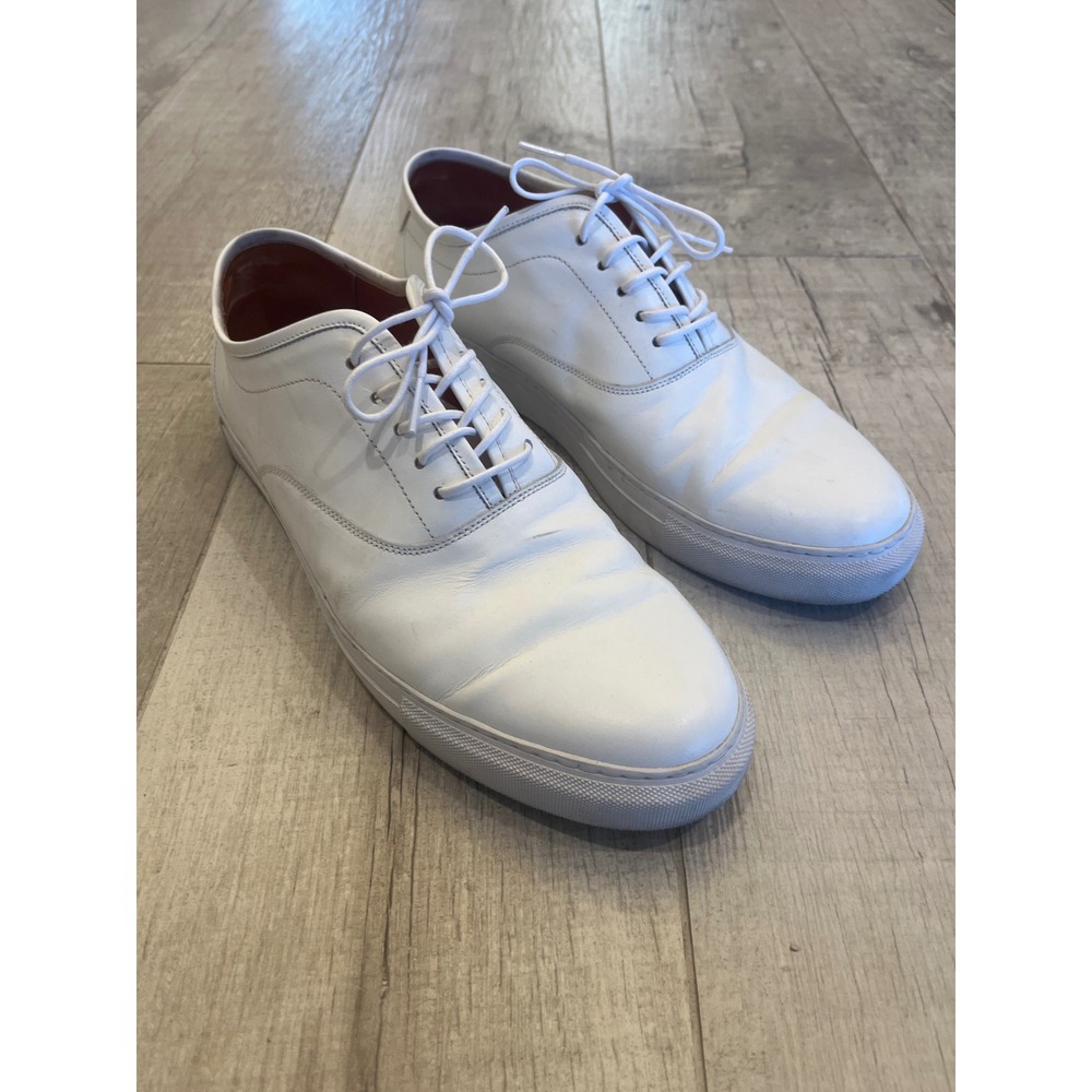 Beckett Simonon Mens White Leather‎ Low Top Sneakers Minimalist Shoes
